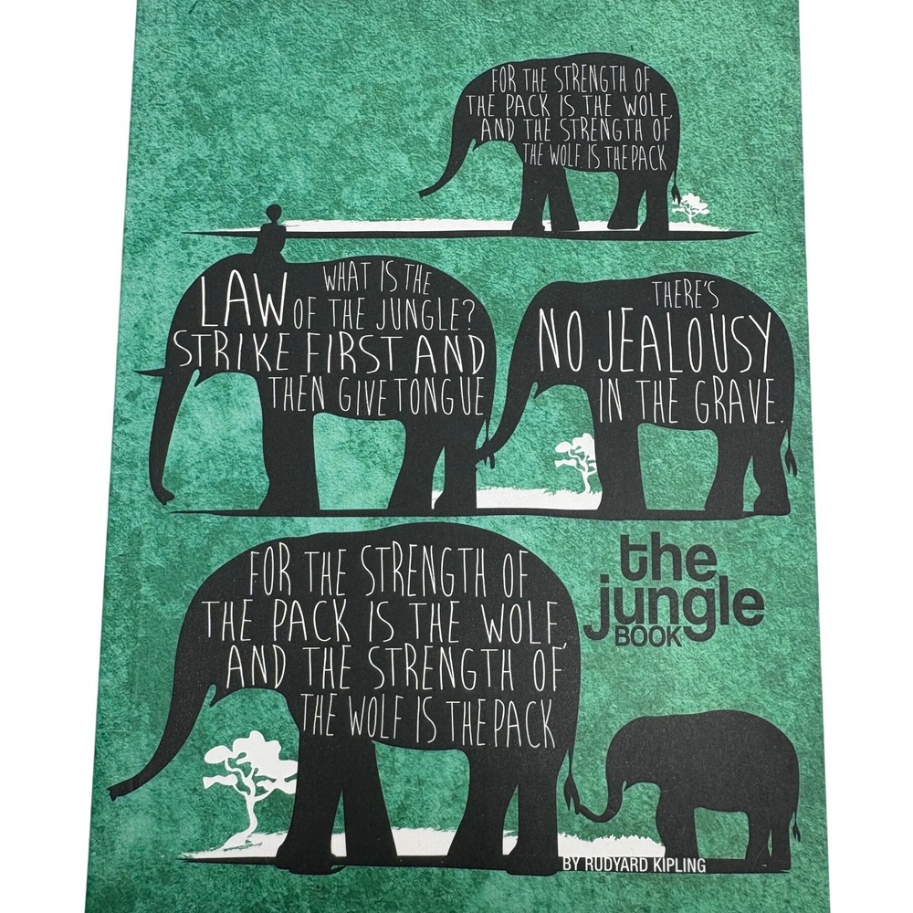 The Jungle Book by Kipling Journal Notebook‎ Elephant Philosophy Quotes